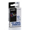 Casio Ez-Label Tape Cartridge - 12mm, Blue on White (XR-12WEB1)